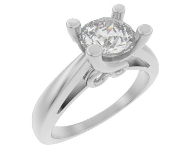 Güzel nişan yüzüğü arka planda izole edildi. 