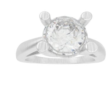 Güzel nişan yüzüğü arka planda izole edildi. 