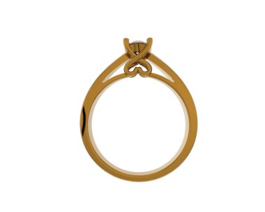 Güzel nişan yüzüğü arka planda izole edildi. 