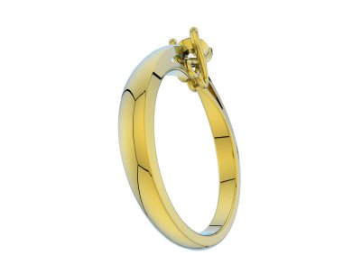 Güzel nişan yüzüğü arka planda izole edildi. 