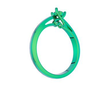 Güzel nişan yüzüğü arka planda izole edildi. 