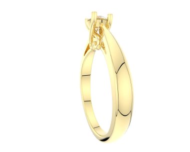 Güzel nişan yüzüğü arka planda izole edildi. 