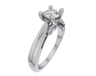 Güzel nişan yüzüğü arka planda izole edildi. 