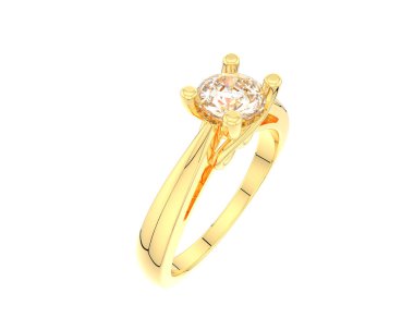 Güzel nişan yüzüğü arka planda izole edildi. 