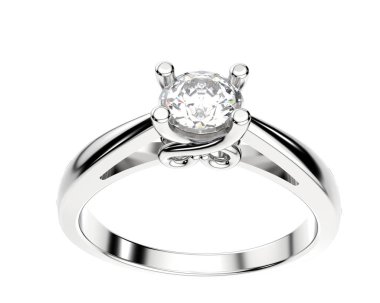 Güzel nişan yüzüğü arka planda izole edildi. 