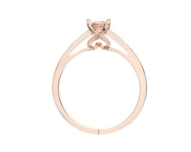 Güzel nişan yüzüğü arka planda izole edildi. 