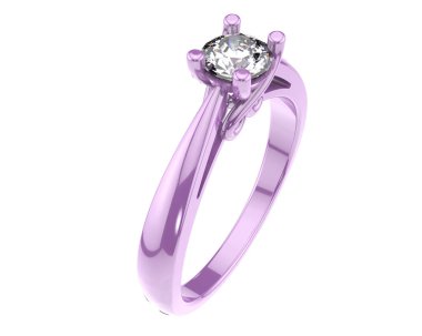 Güzel nişan yüzüğü arka planda izole edildi. 