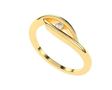 Güzel nişan yüzüğü arka planda izole edildi. 