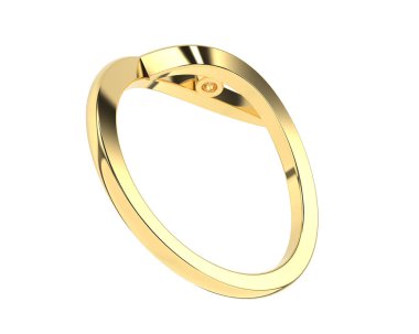 Güzel nişan yüzüğü arka planda izole edildi. 