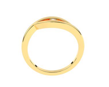 Güzel nişan yüzüğü arka planda izole edildi. 