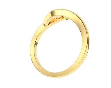 Güzel nişan yüzüğü arka planda izole edildi. 