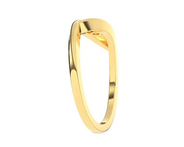 Güzel nişan yüzüğü arka planda izole edildi. 