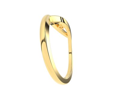 Güzel nişan yüzüğü arka planda izole edildi. 