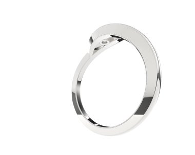 Güzel nişan yüzüğü arka planda izole edildi. 