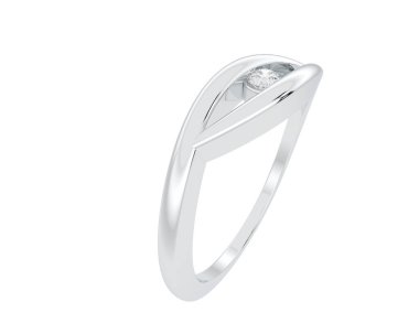 Güzel nişan yüzüğü arka planda izole edildi. 