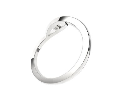 Güzel nişan yüzüğü arka planda izole edildi. 