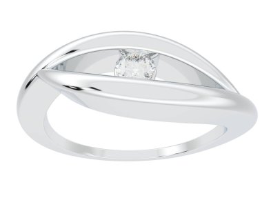 Güzel nişan yüzüğü arka planda izole edildi. 