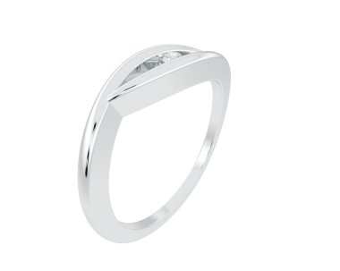 Güzel nişan yüzüğü arka planda izole edildi. 