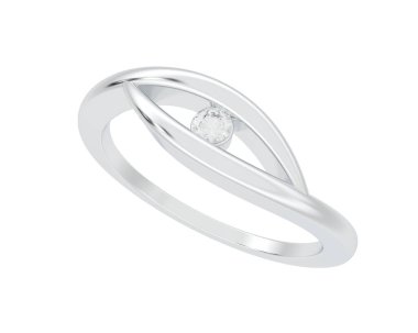 Güzel nişan yüzüğü arka planda izole edildi. 