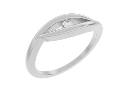 Güzel nişan yüzüğü arka planda izole edildi. 