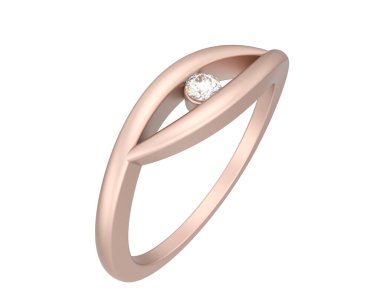 Güzel nişan yüzüğü arka planda izole edildi. 