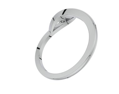 Güzel nişan yüzüğü arka planda izole edildi. 