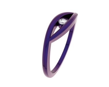 Güzel nişan yüzüğü arka planda izole edildi. 