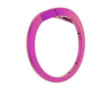 Güzel nişan yüzüğü arka planda izole edildi. 