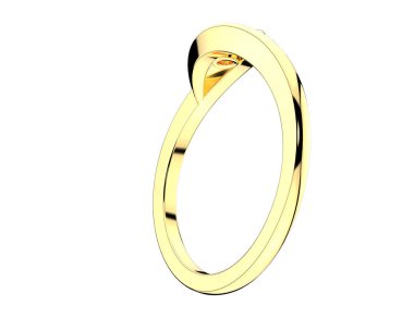 Güzel nişan yüzüğü arka planda izole edildi. 