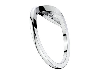 Güzel nişan yüzüğü arka planda izole edildi. 