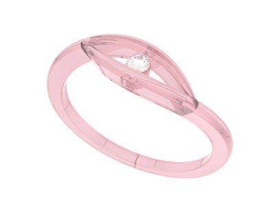 Güzel nişan yüzüğü arka planda izole edildi. 