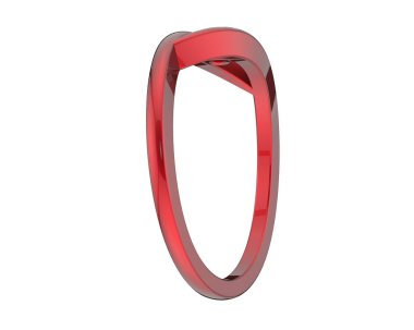 Güzel nişan yüzüğü arka planda izole edildi. 