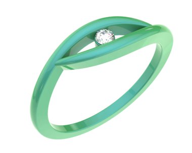 Güzel nişan yüzüğü arka planda izole edildi. 