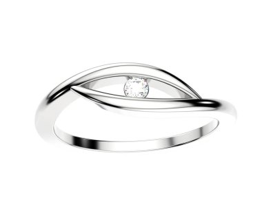 Güzel nişan yüzüğü arka planda izole edildi. 