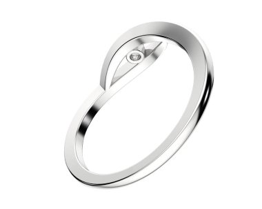 Güzel nişan yüzüğü arka planda izole edildi. 