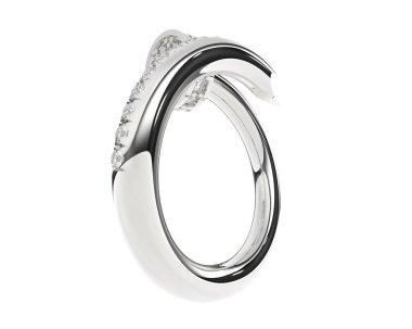 Güzel nişan yüzüğü arka planda izole edildi. 