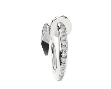 Güzel nişan yüzüğü arka planda izole edildi. 