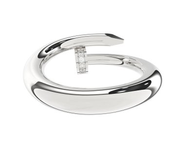 Güzel nişan yüzüğü arka planda izole edildi. 