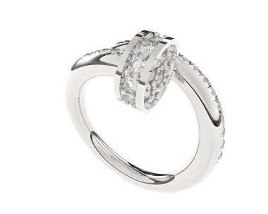 Güzel nişan yüzüğü arka planda izole edildi. 