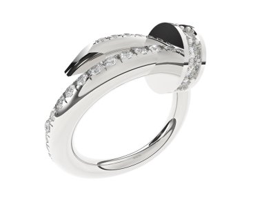 Güzel nişan yüzüğü arka planda izole edildi. 