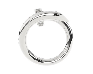 Güzel nişan yüzüğü arka planda izole edildi. 