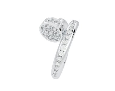 Güzel nişan yüzüğü arka planda izole edildi. 