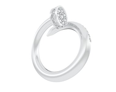 Güzel nişan yüzüğü arka planda izole edildi. 