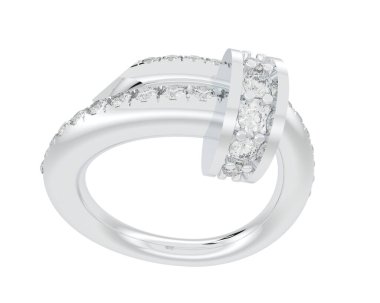 Güzel nişan yüzüğü arka planda izole edildi. 