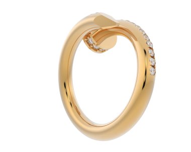 Güzel nişan yüzüğü arka planda izole edildi. 