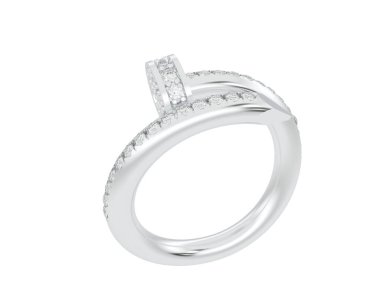 Güzel nişan yüzüğü arka planda izole edildi. 