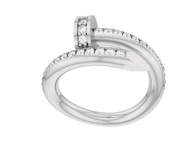 Güzel nişan yüzüğü arka planda izole edildi. 