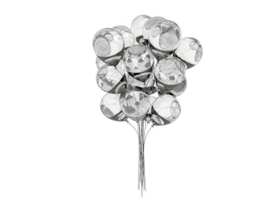 Parti balonları arka planda izole edilmiş. 3d görüntüleme - illüstrasyon