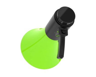 Arka planda megafon izole edilmiş. 3d görüntüleme - illüstrasyon