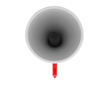 Arka planda megafon izole edilmiş. 3d görüntüleme - illüstrasyon